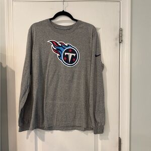 Nike Gray Long Sleeve Tee Tennessee Titans
